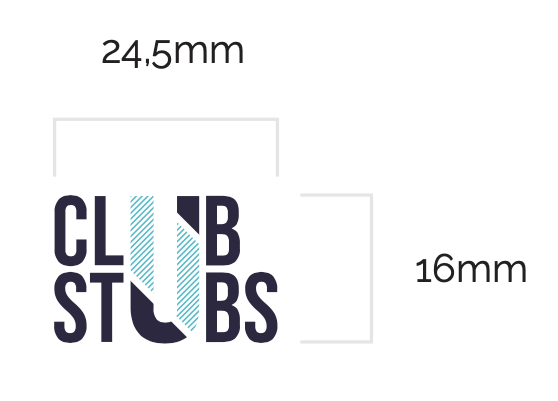 ClubStubs logo spacing guide