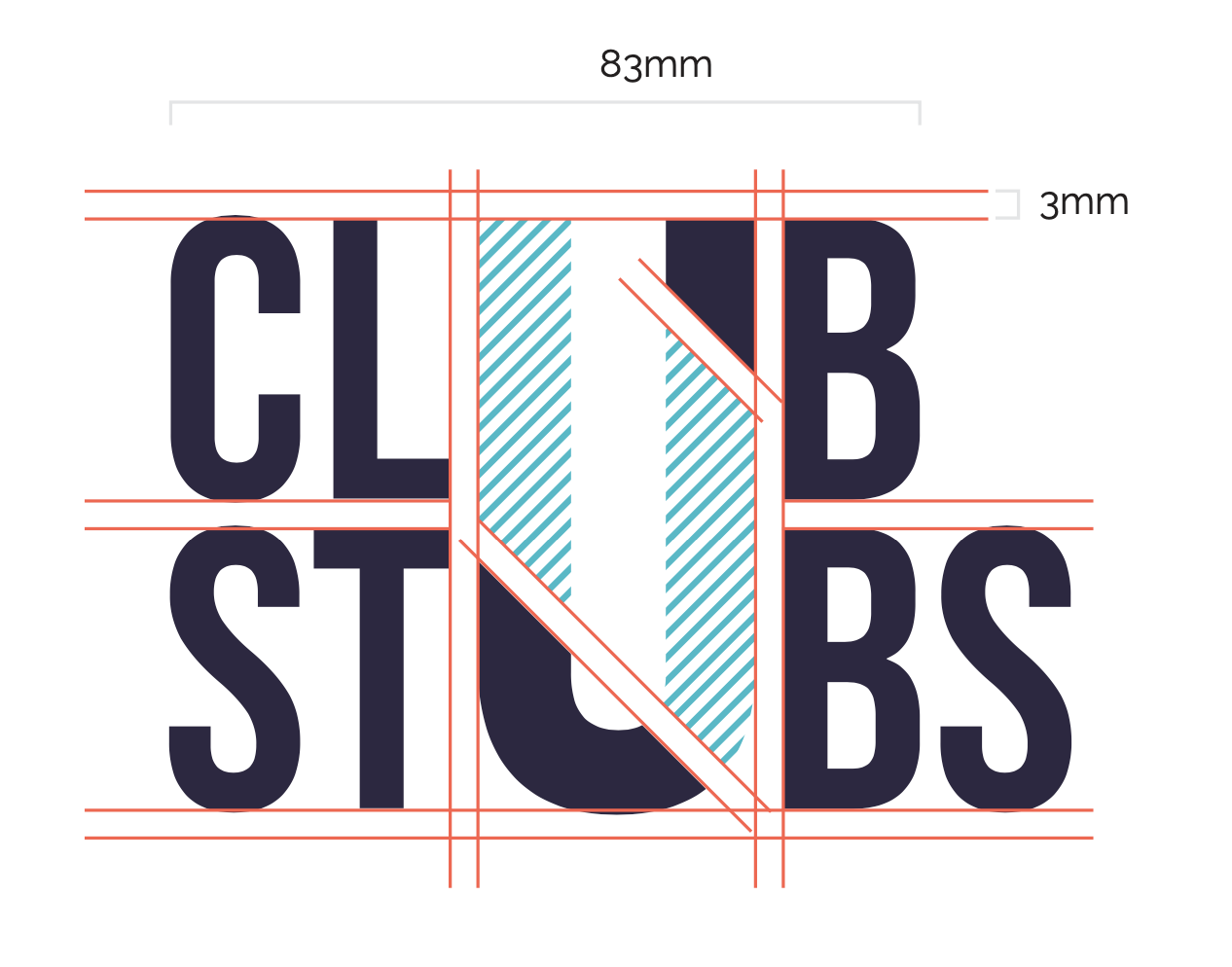 ClubStubs logo spacing guide