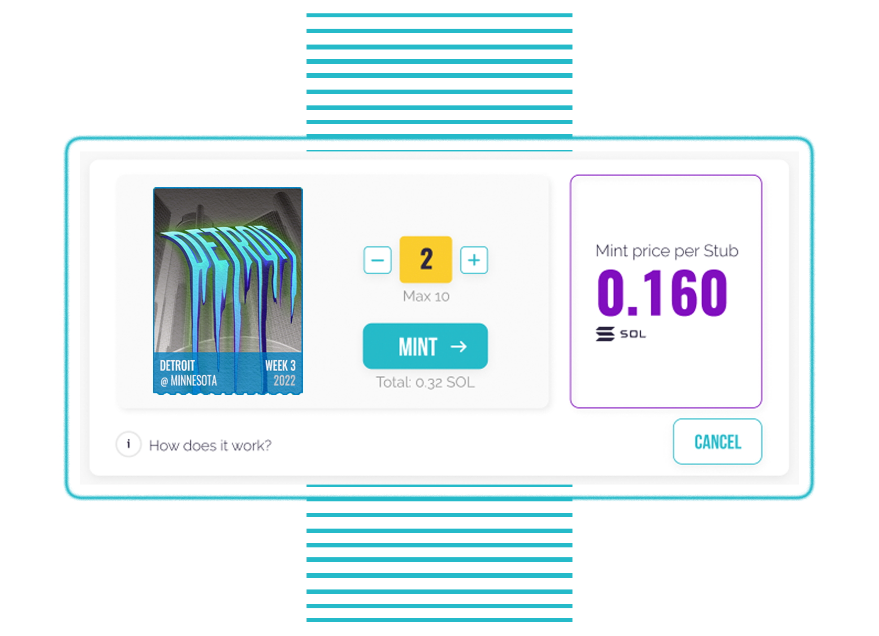 ClubStubs minting module screenshot